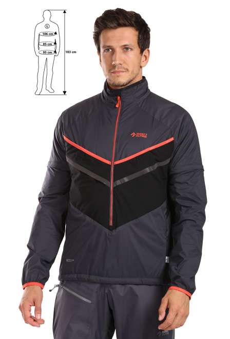 Fotogalerie Pánská péřová bunda PEAK anthracite/black